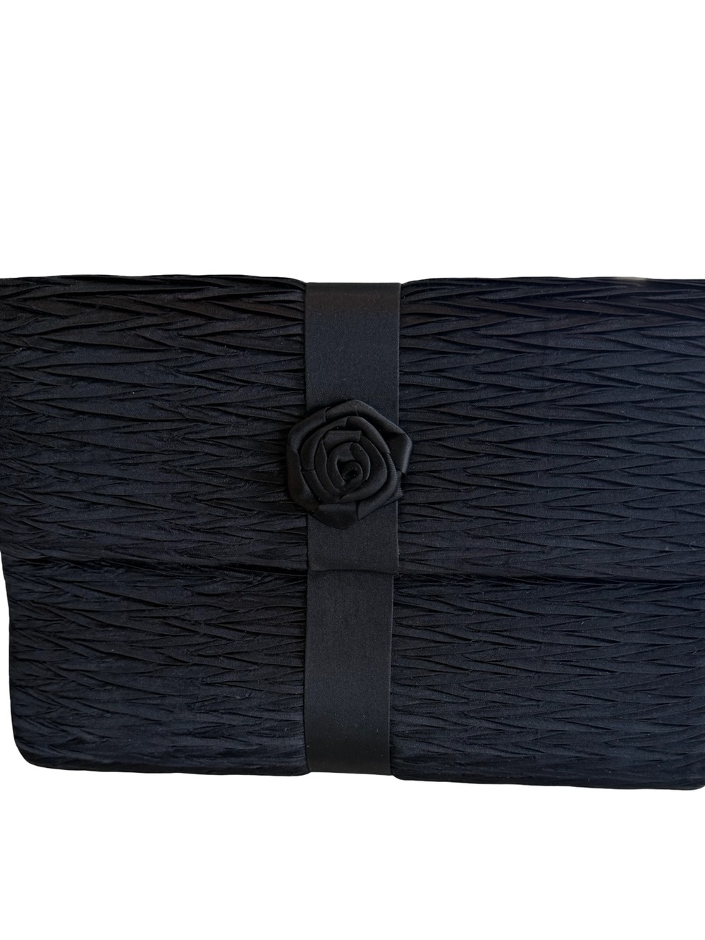 Sasha Handbags Woven Design Evening Bag In Black
